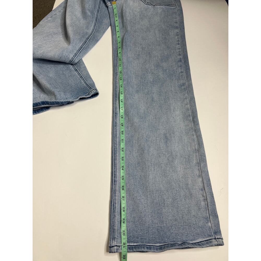 Blakeley Wide Leg Jeans Size 25 Light Wash High Rise Patch Pocket Stretch Denim - Picture 7 of 8